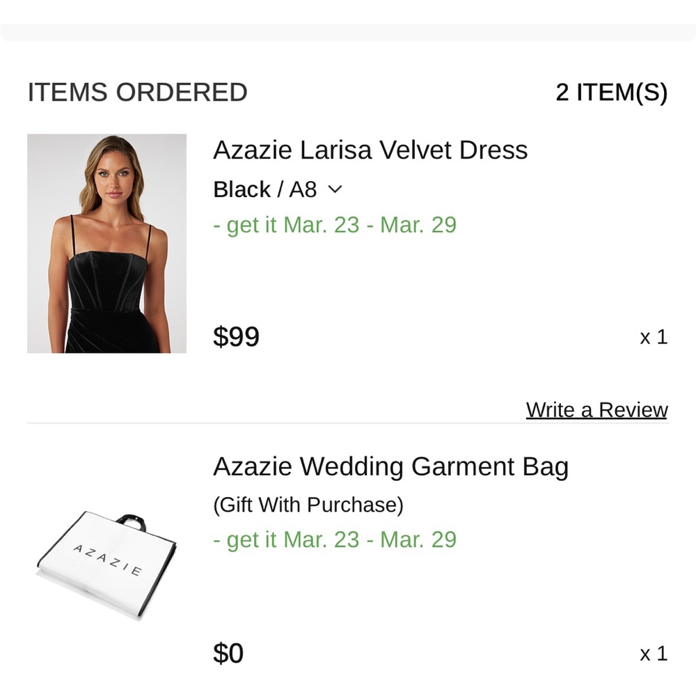 Azazie Black Strapless Dress - Picture 14 of 16